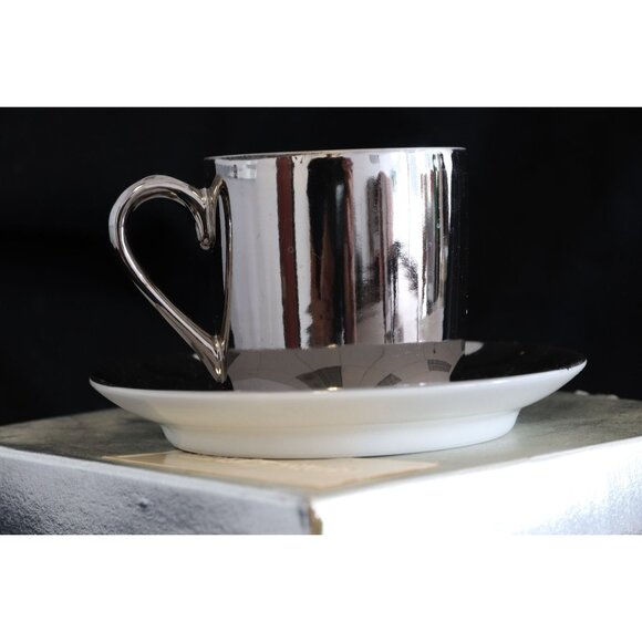 1970 GEORG JENSON Set Of Four Demitasse Cups Saucers Fitz & Floyd  New In Box - Picture 4 of 10